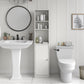 Basin 14 Inch Linen Storage Tower  - White