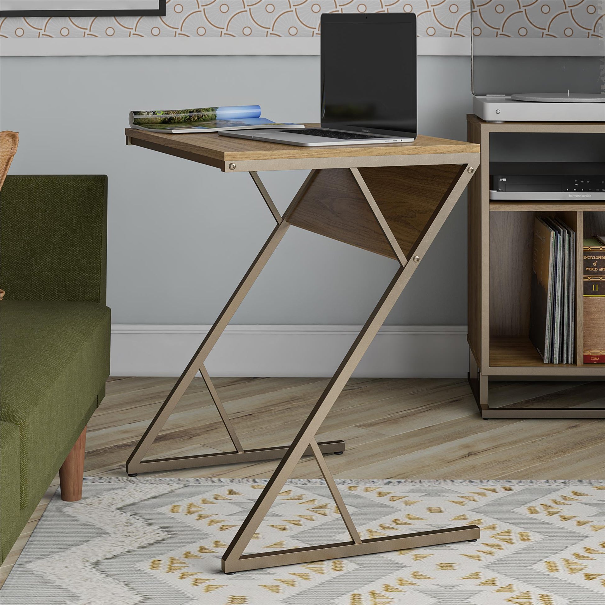 Regal Accent Table/Laptop Desk, Walnut - Walnut