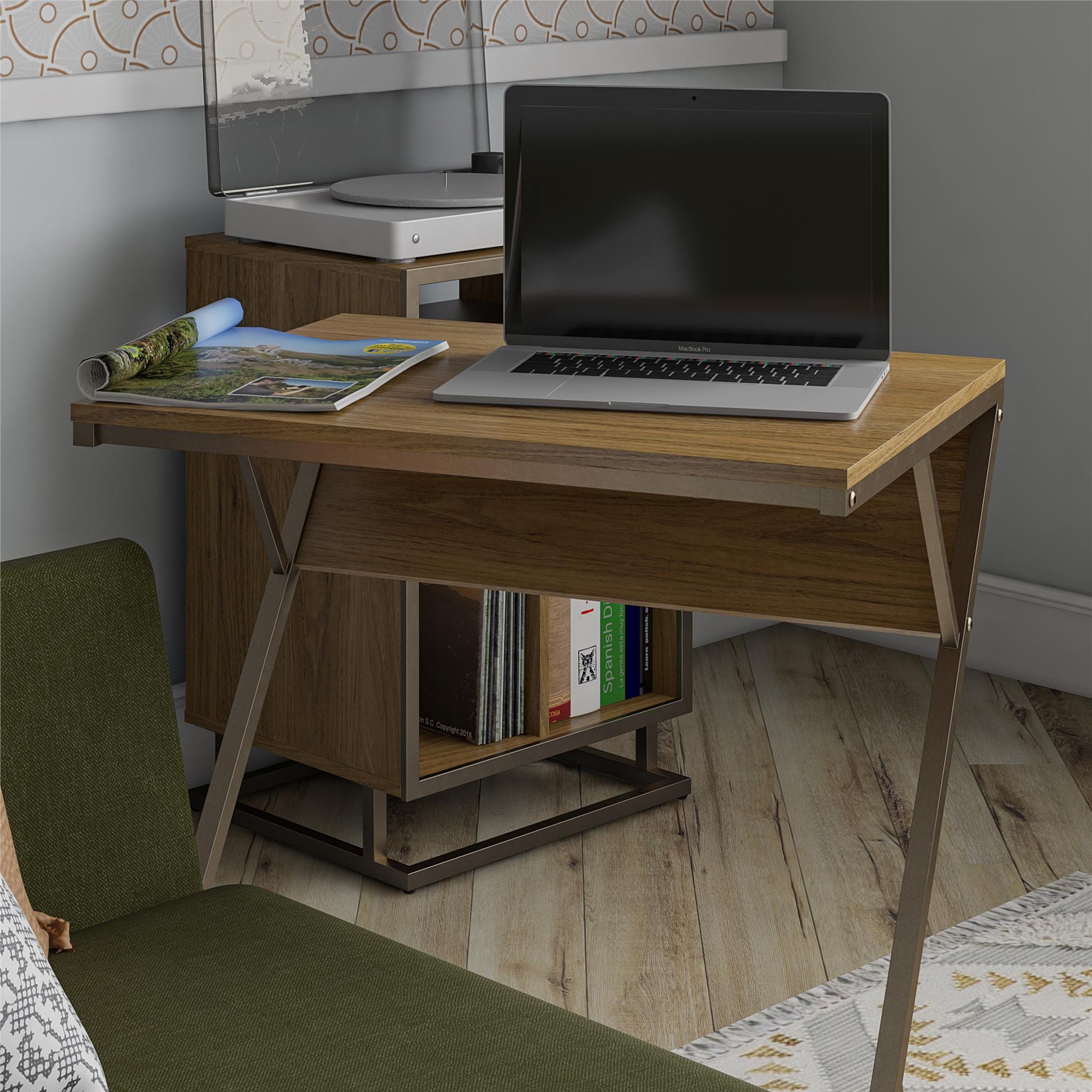 Regal Accent Table/Laptop Desk, Walnut - Walnut