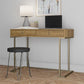 Olten Computer Desk with 2 Drawers and Wireless Charging Spot - Walnut