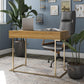 Olten Computer Desk with 2 Drawers and Wireless Charging Spot - Walnut