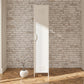 Shadwick Single Closed Door Metal Locker Storage Cabinet with 4 Shelves - White