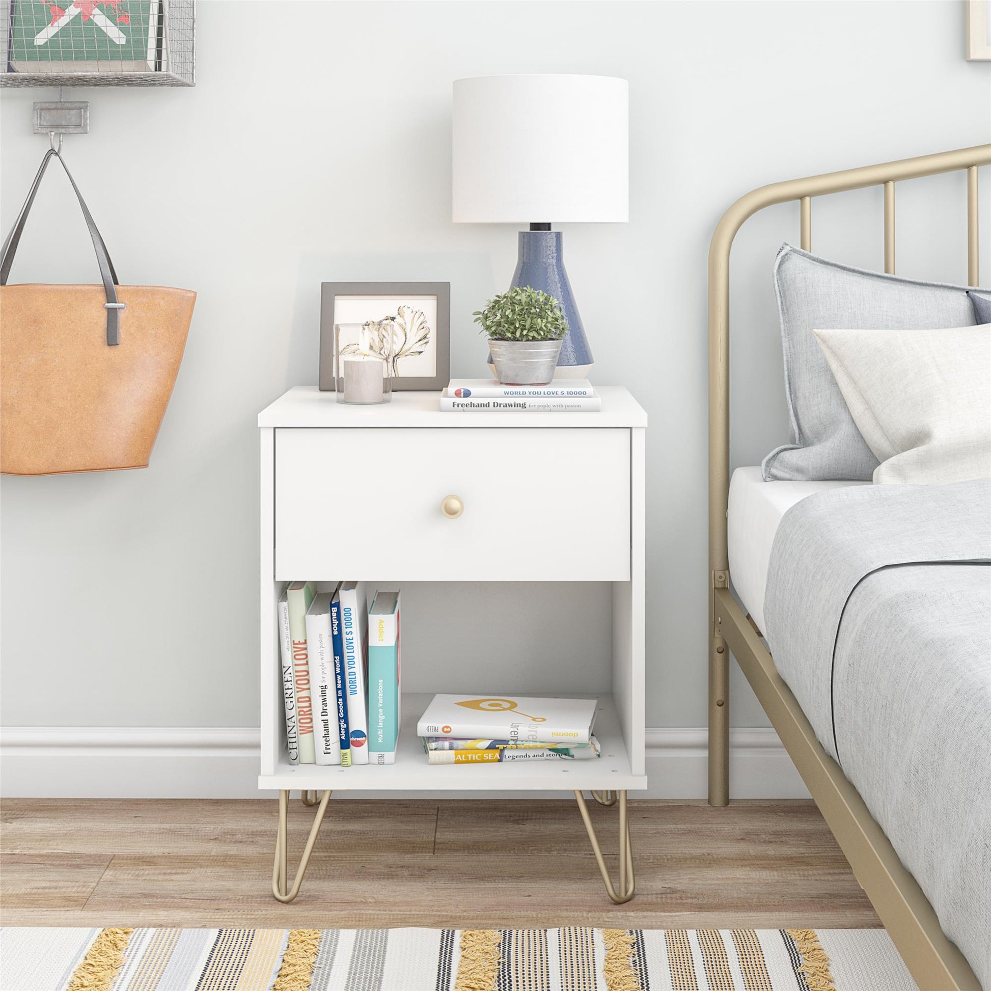 Finley Nightstand, White - White