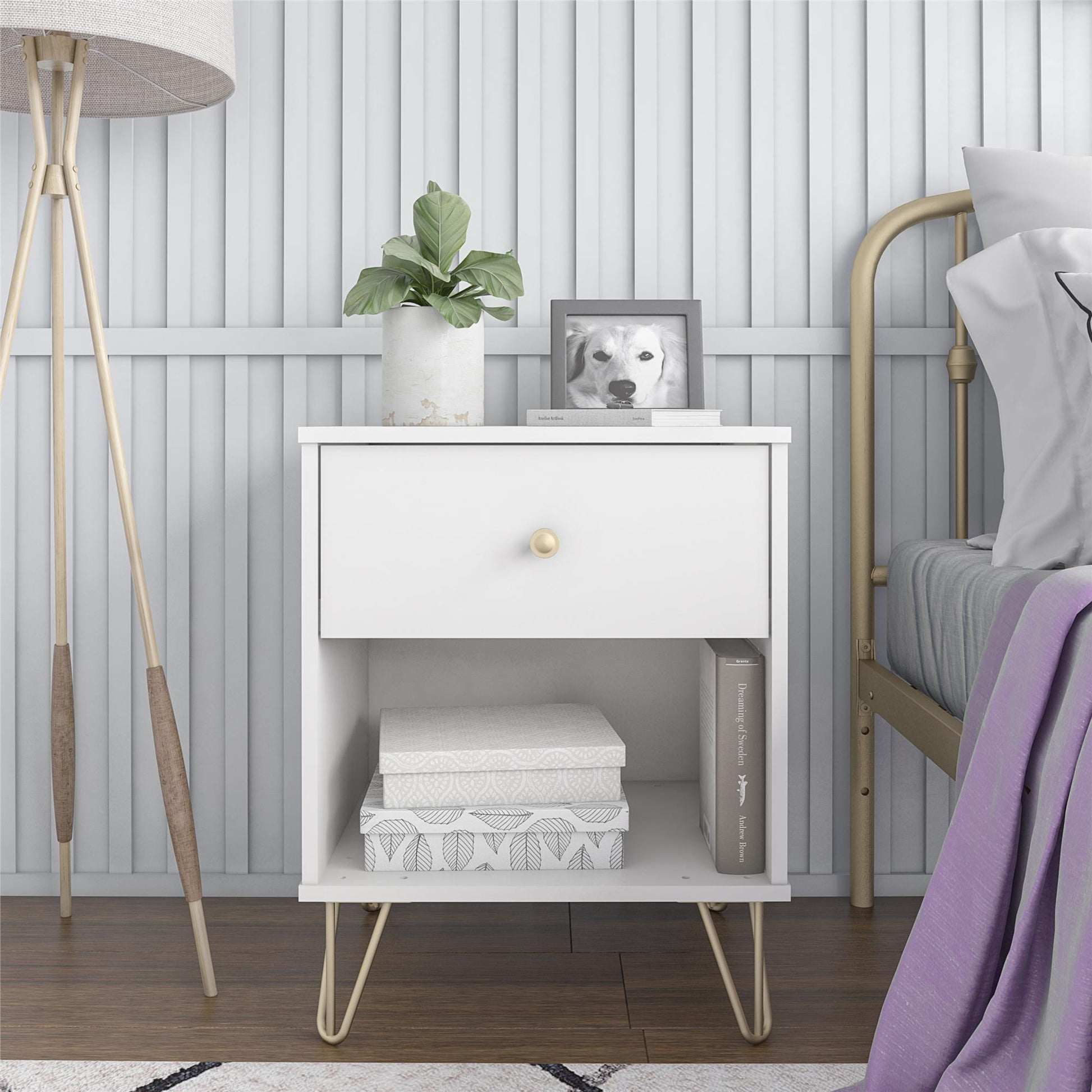 Finley Nightstand, White - White