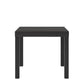 Parsons Hollow Core End Table with Large Top - Espresso