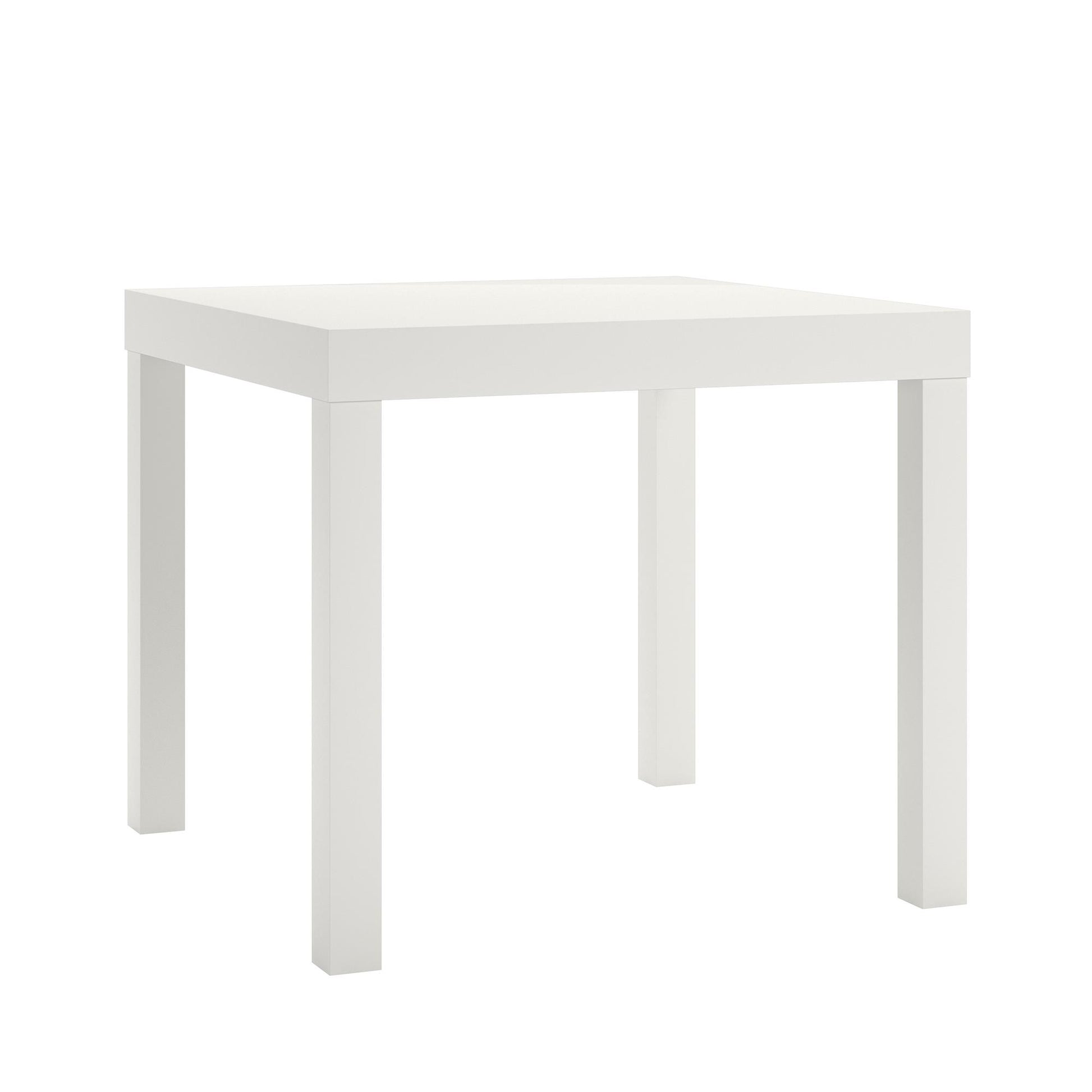 Parsons End Table, White - White