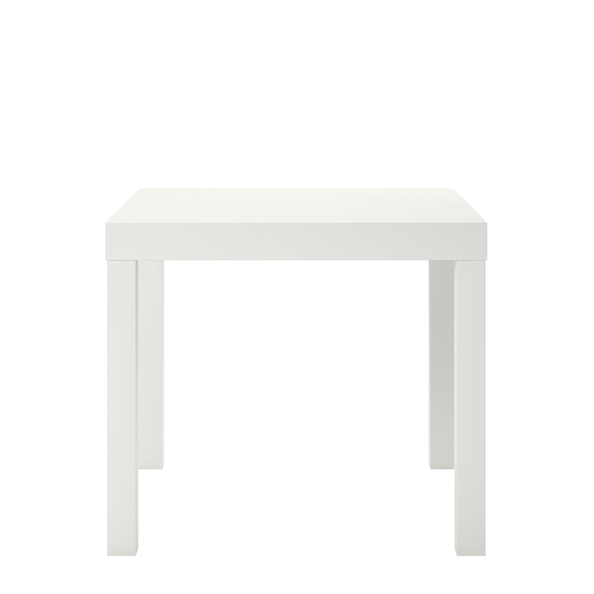Parsons End Table, White - White