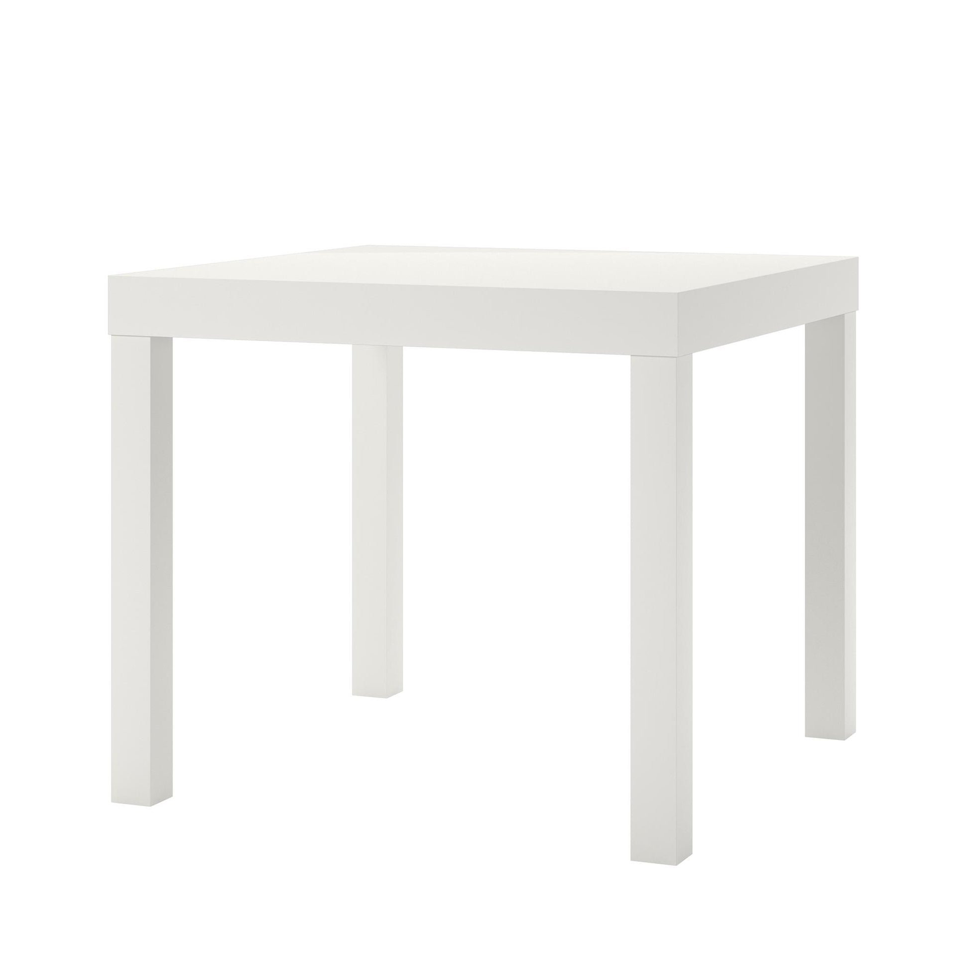 Parsons End Table, White - White