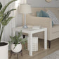 Parsons End Table, White - White