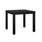 Parsons Hollow Core End Table with Large Top - Black