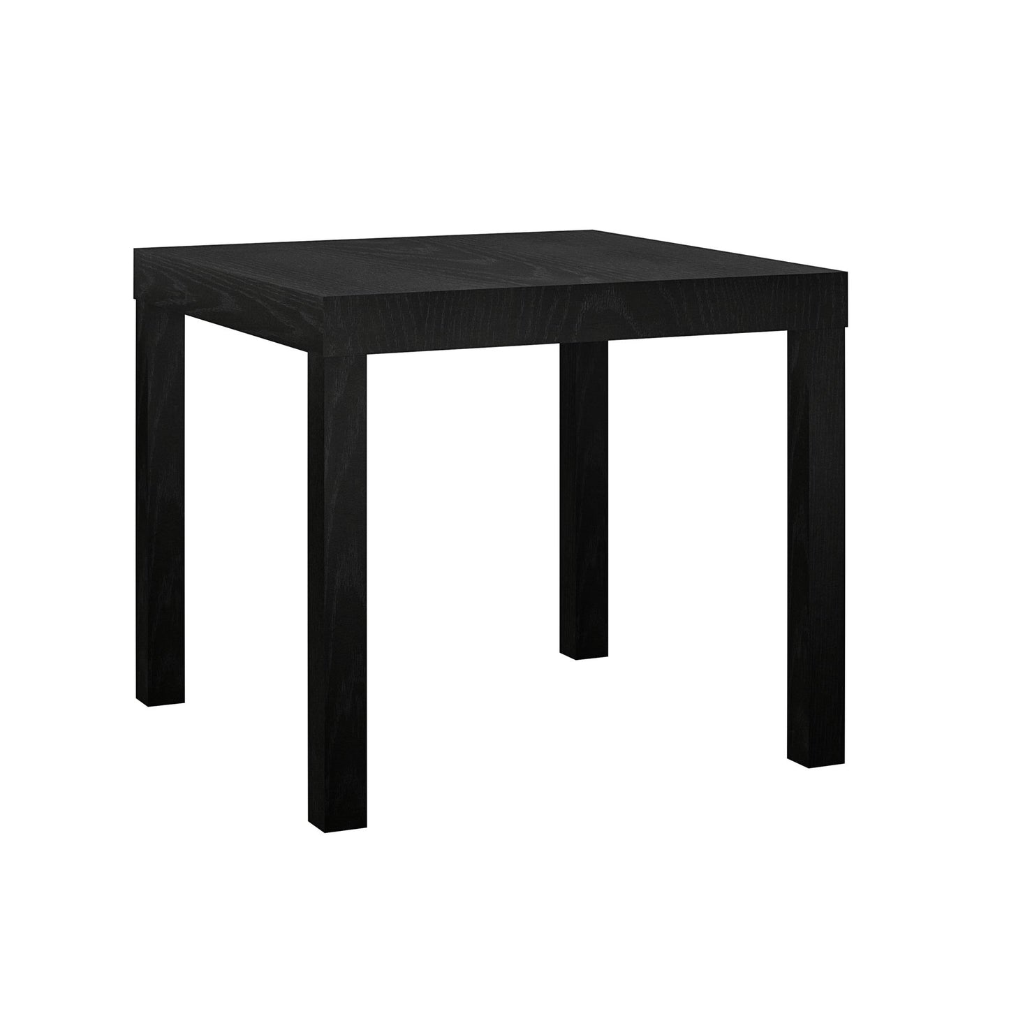 Parsons Hollow Core End Table with Large Top - Black