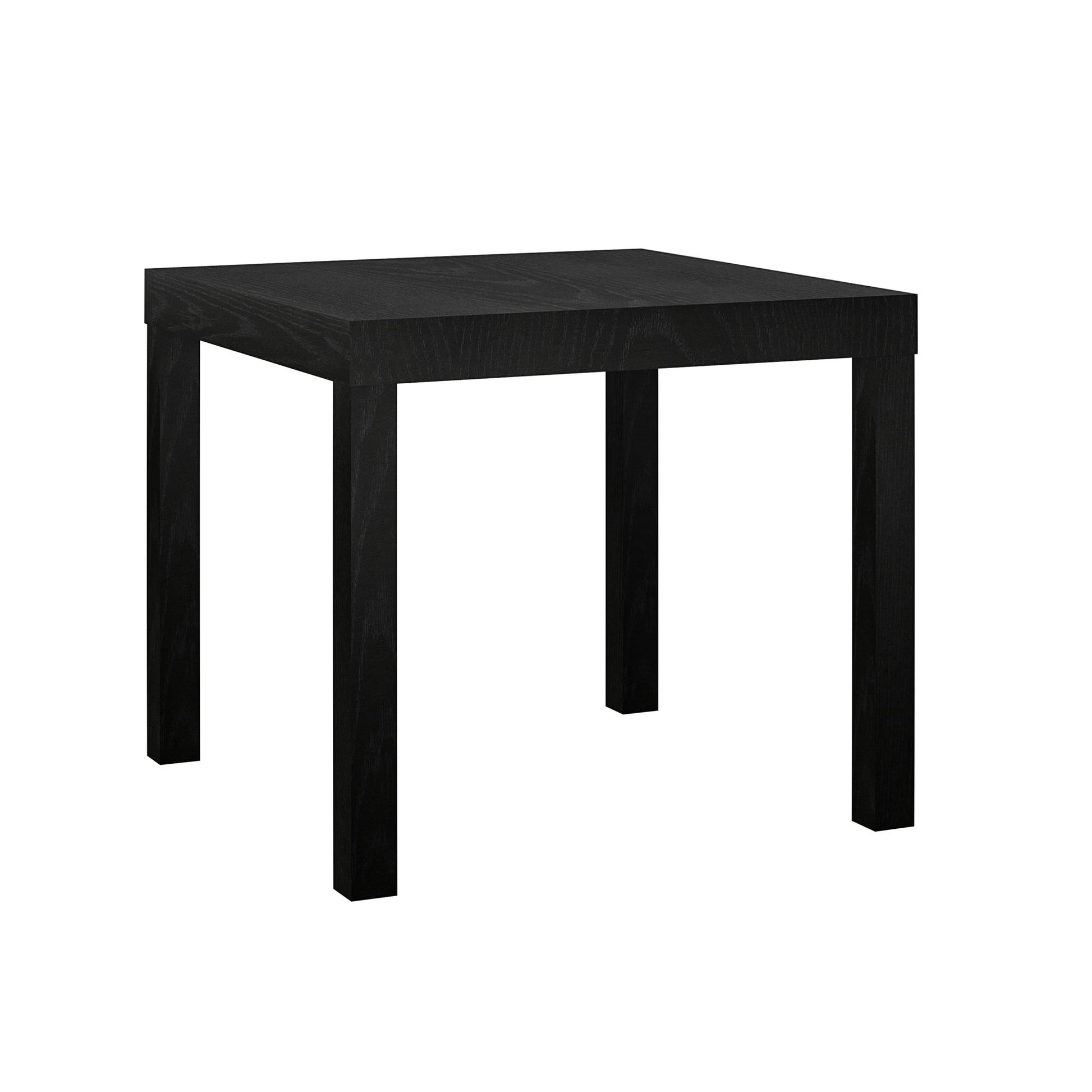 Parsons Hollow Core End Table with Large Top - Black