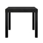 Parsons Hollow Core End Table with Large Top - Black