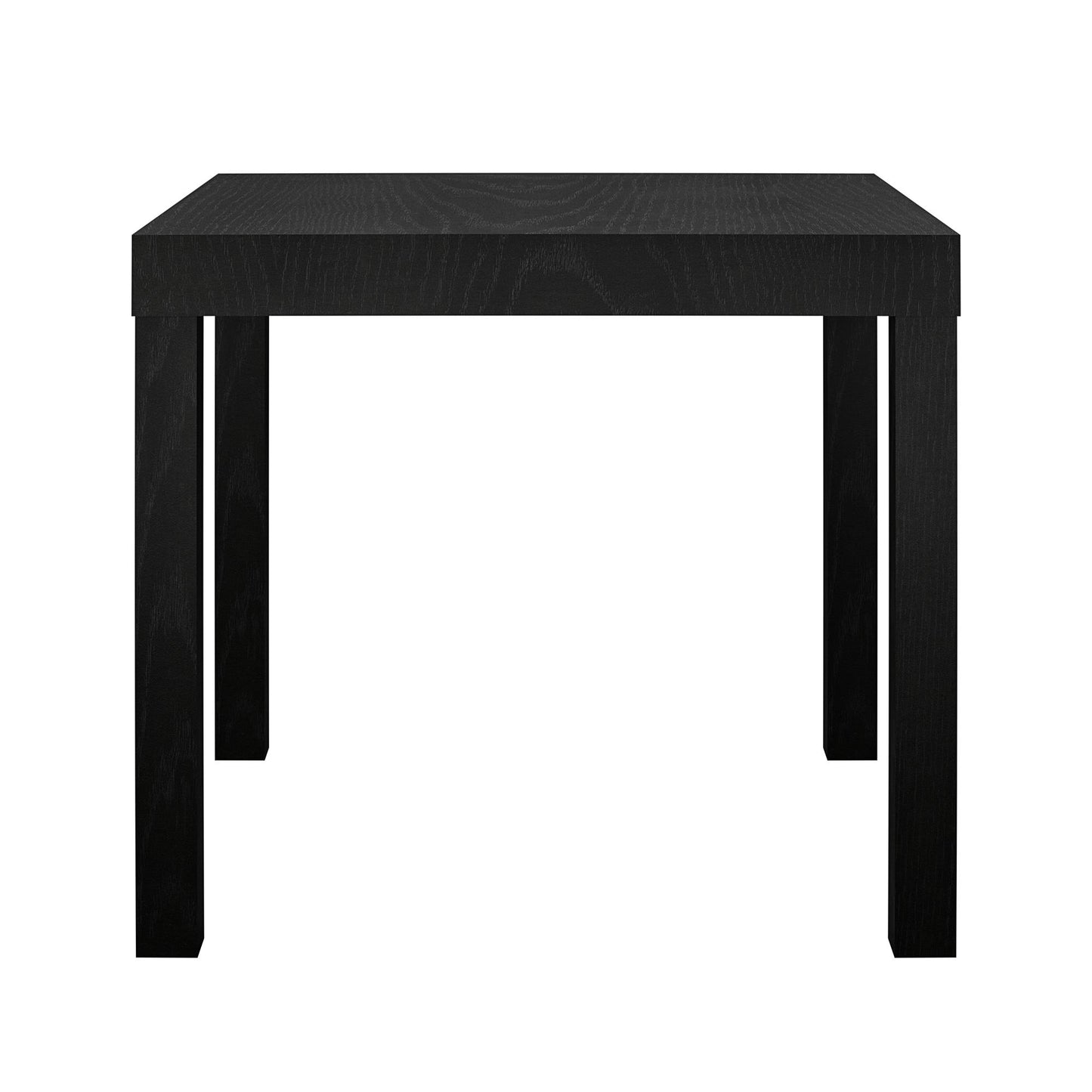 Parsons Hollow Core End Table with Large Top - Black