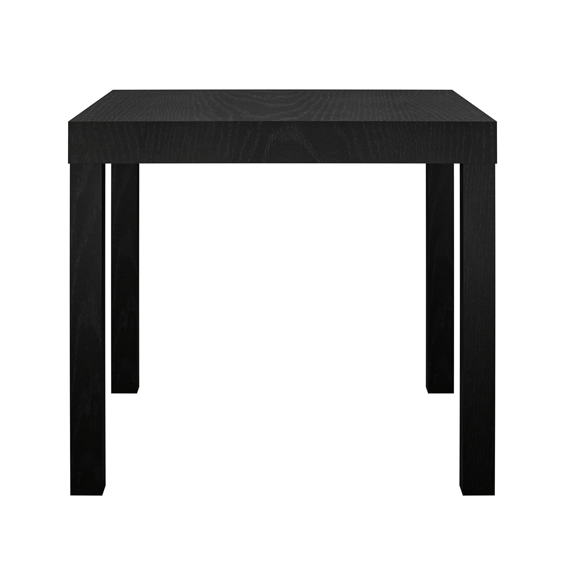 Parsons Hollow Core End Table with Large Top - Black