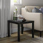 Parsons End Table, White - White
