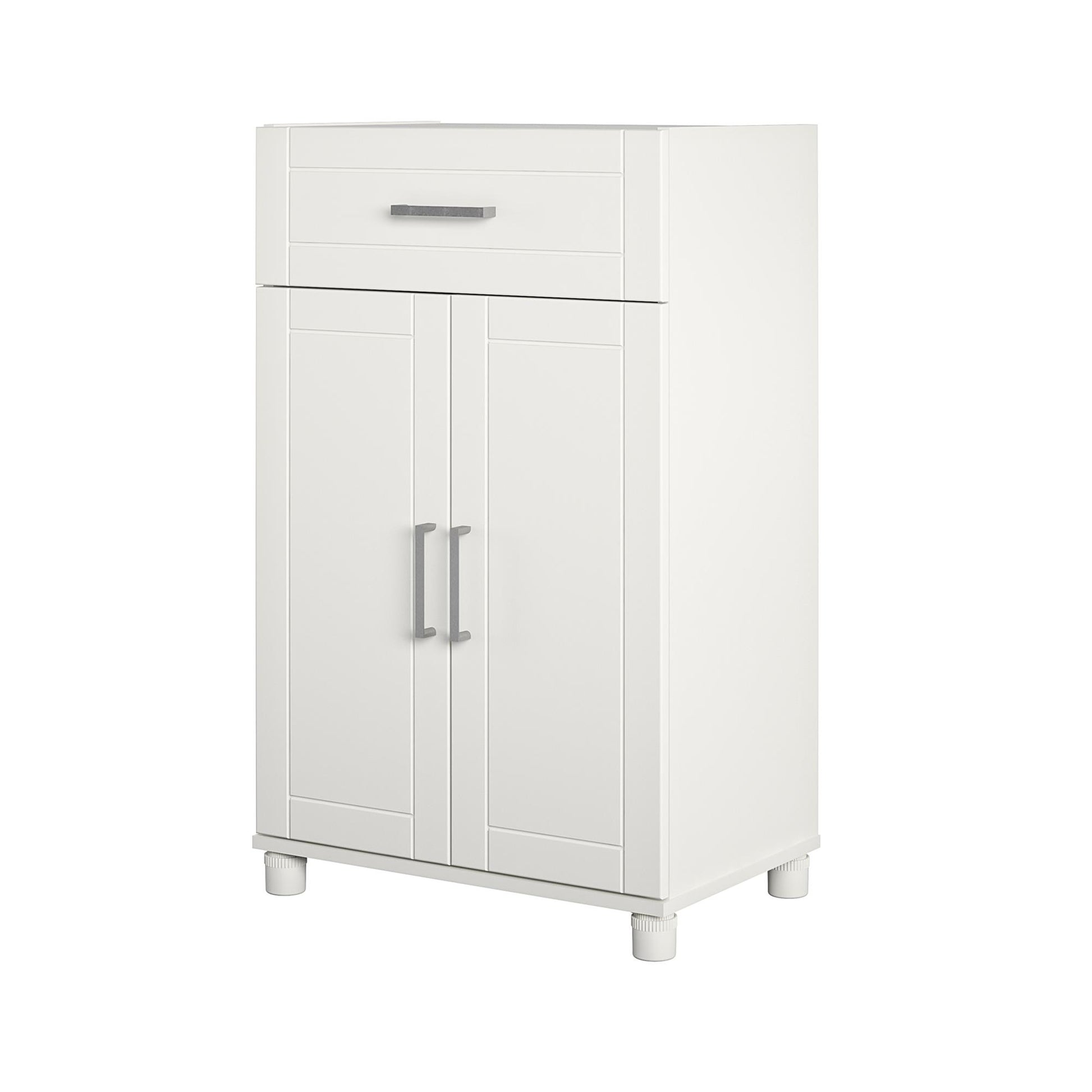 Callahan 24 Inch 1 Drawer and 2 Door Base Storage Cabinet - White