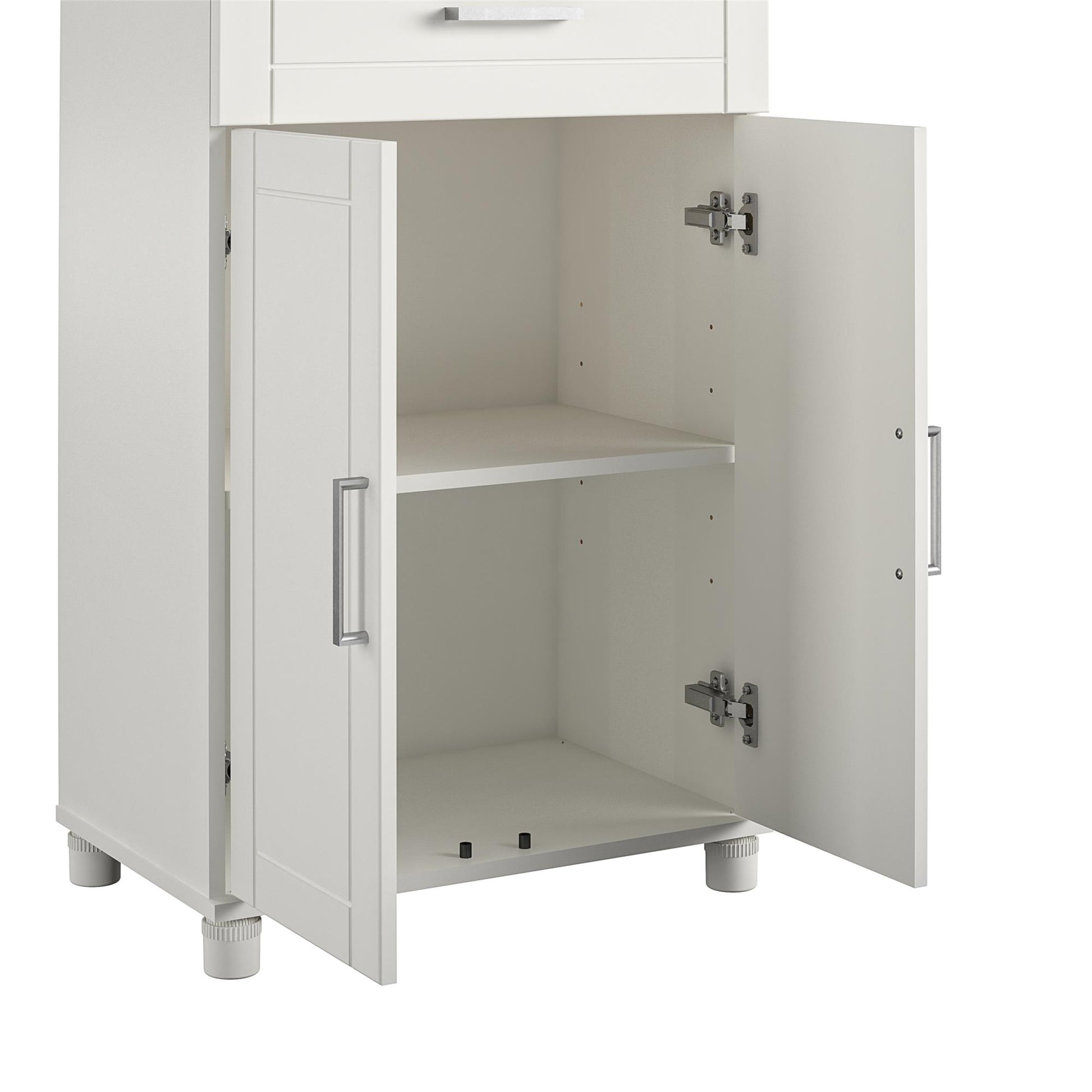Callahan 24 Inch 1 Drawer and 2 Door Base Storage Cabinet - White