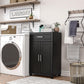 Callahan 24 Inch 1 Drawer and 2 Door Base Storage Cabinet - Black