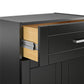 Callahan 24 Inch 1 Drawer and 2 Door Base Storage Cabinet - Black