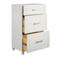 Callahan 24 Inch 3 Drawer Base Cabinet with Adjustable Leg Levelers - White