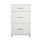 Callahan 24 Inch 3 Drawer Base Cabinet with Adjustable Leg Levelers - White
