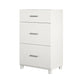 Callahan 24 Inch 3 Drawer Base Cabinet with Adjustable Leg Levelers - White