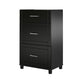 Callahan 24 Inch 3 Drawer Base Cabinet with Adjustable Leg Levelers - Black