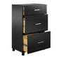 Callahan 24 Inch 3 Drawer Base Cabinet with Adjustable Leg Levelers - Black