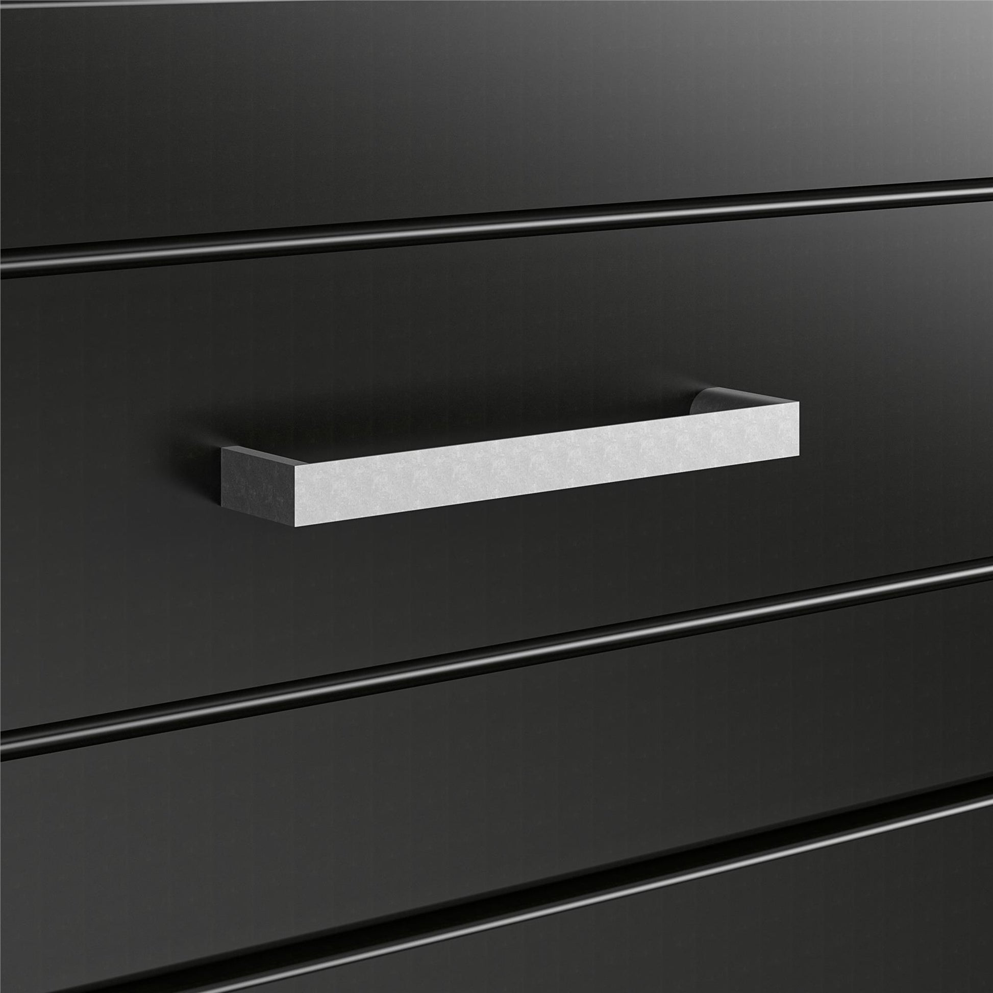 Callahan 24 Inch 3 Drawer Base Cabinet with Adjustable Leg Levelers - Black