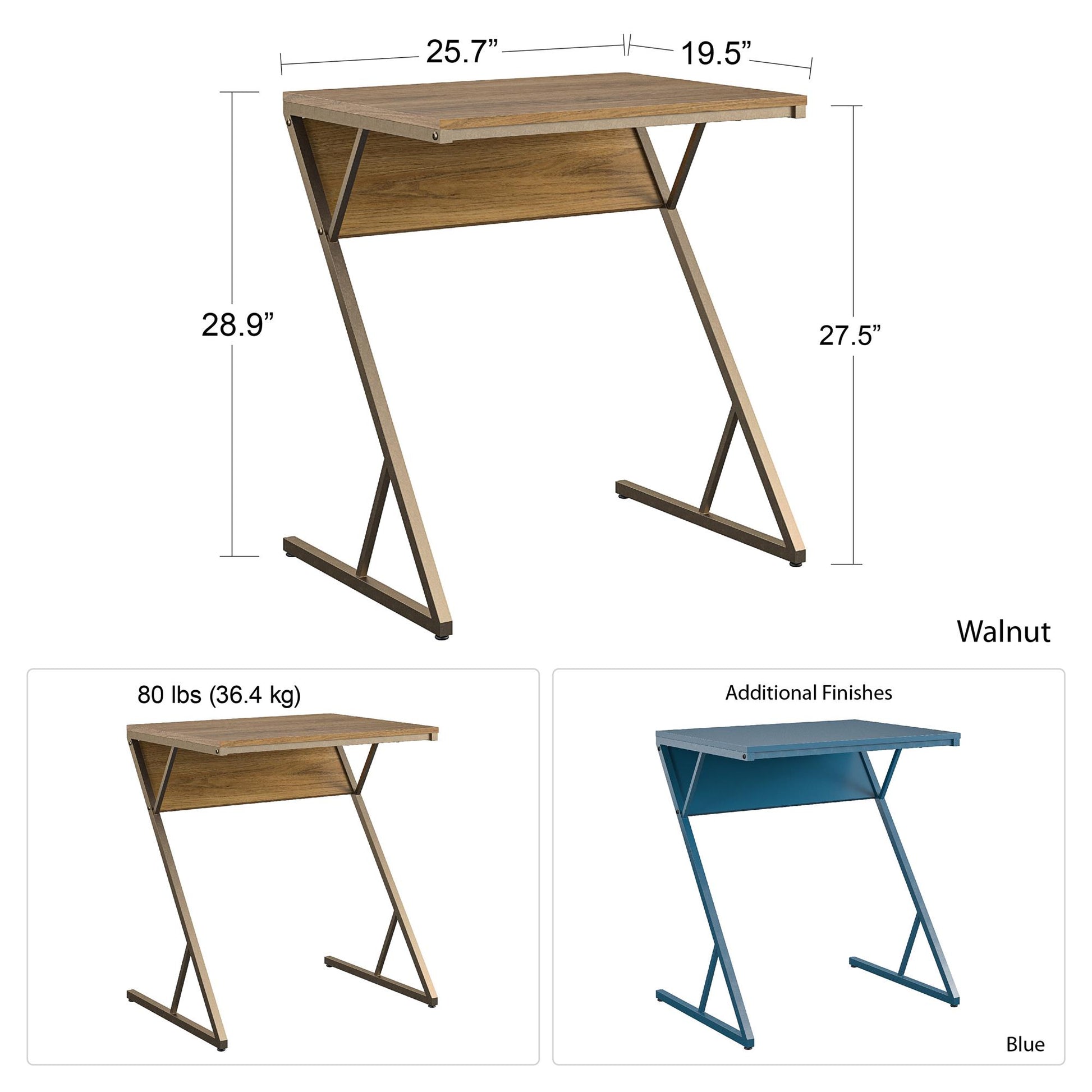 Regal Accent Table/Laptop Desk, Walnut - Walnut