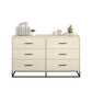 Kelly 6 Drawer Dresser, Ivory Oak - Ivory Oak