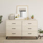 Kelly 6 Drawer Dresser, Ivory Oak - Ivory Oak