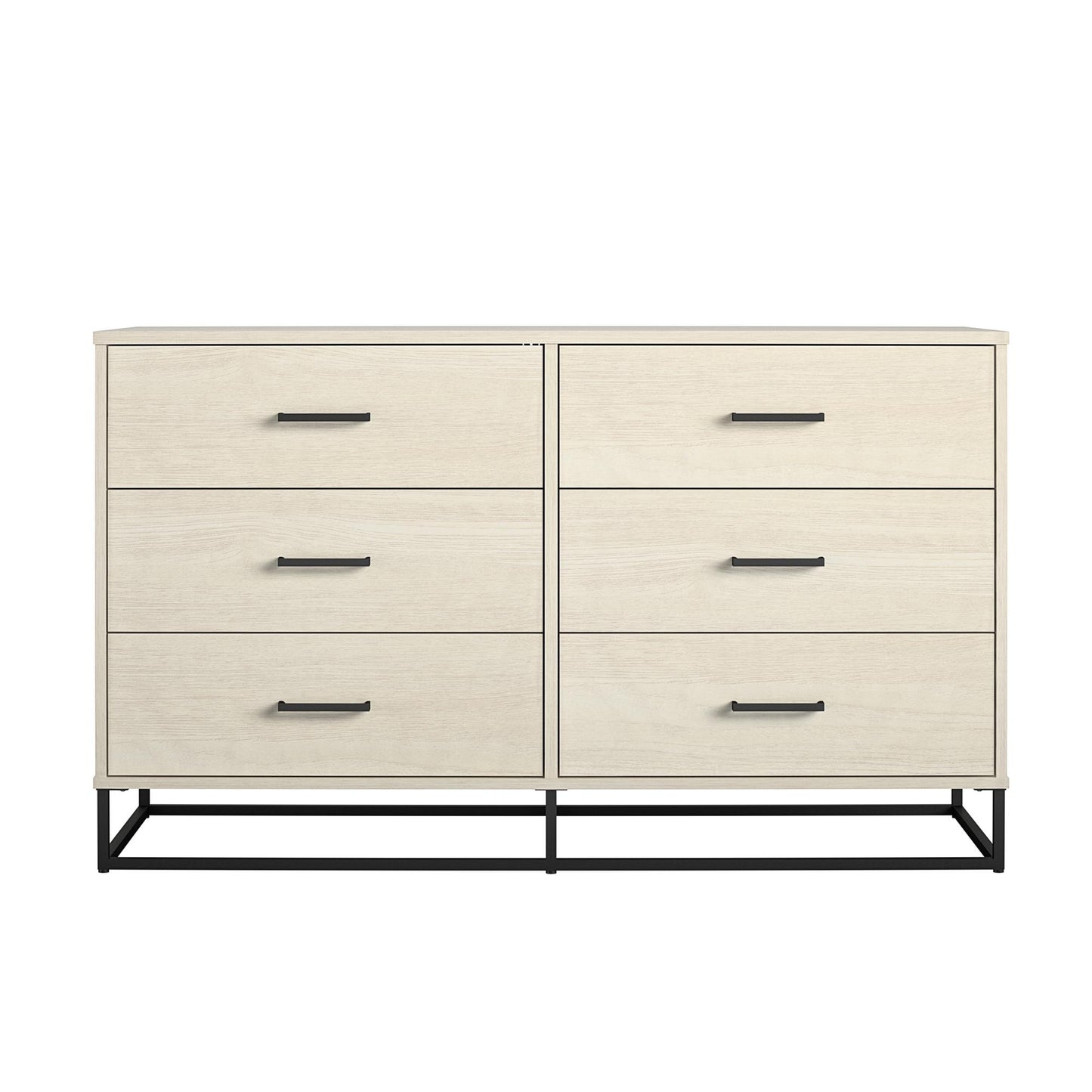 Kelly 6 Drawer Dresser, Ivory Oak - Ivory Oak