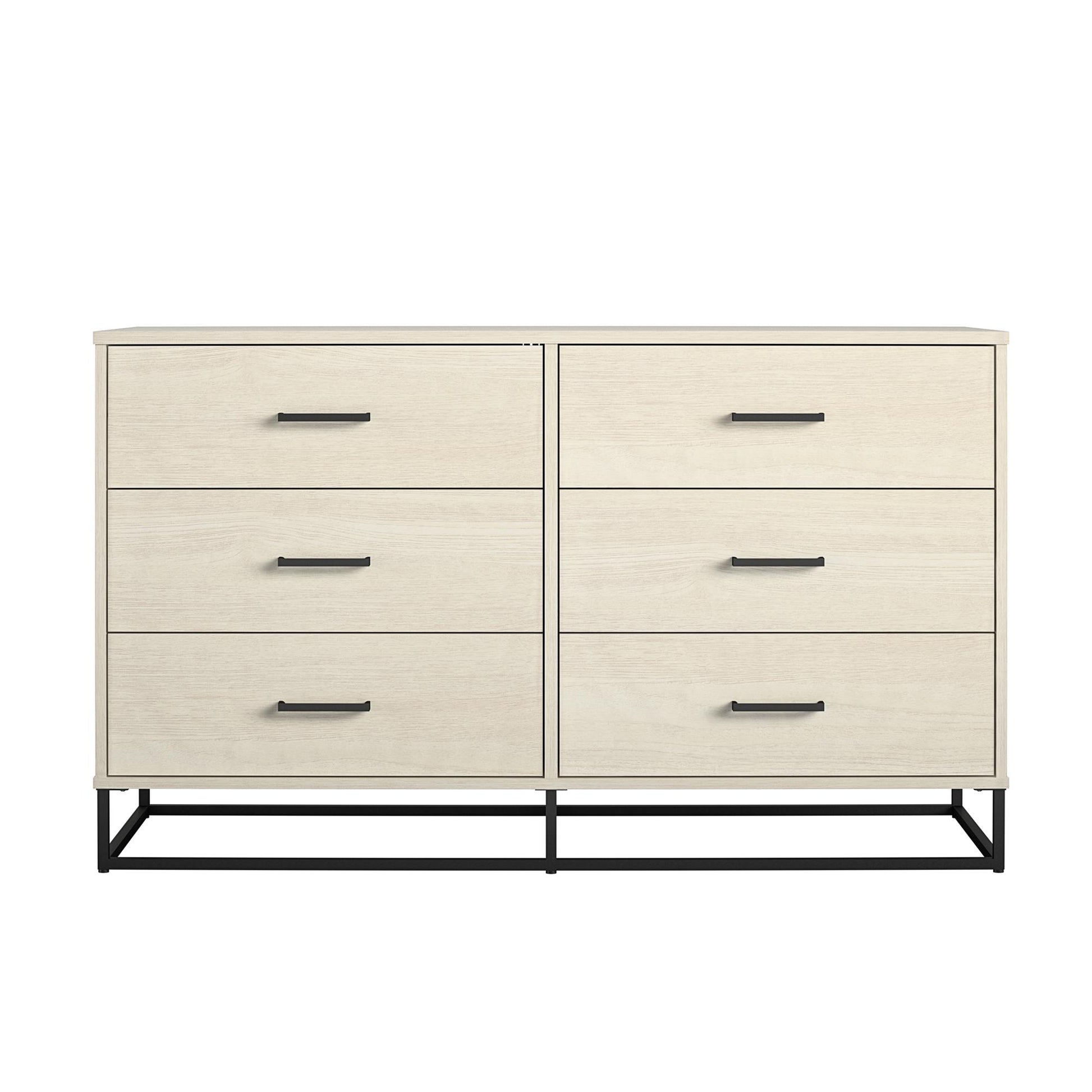 Kelly 6 Drawer Dresser, Ivory Oak - Ivory Oak