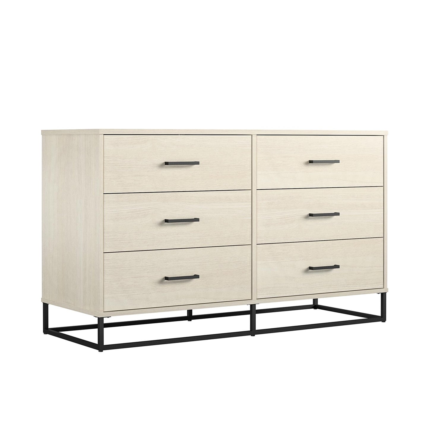 Kelly 6 Drawer Dresser, Ivory Oak - Ivory Oak