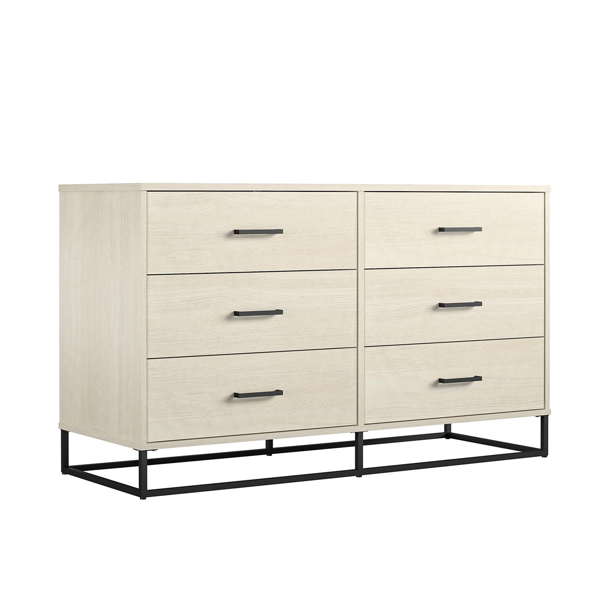 Kelly 6 Drawer Dresser, Ivory Oak - Ivory Oak
