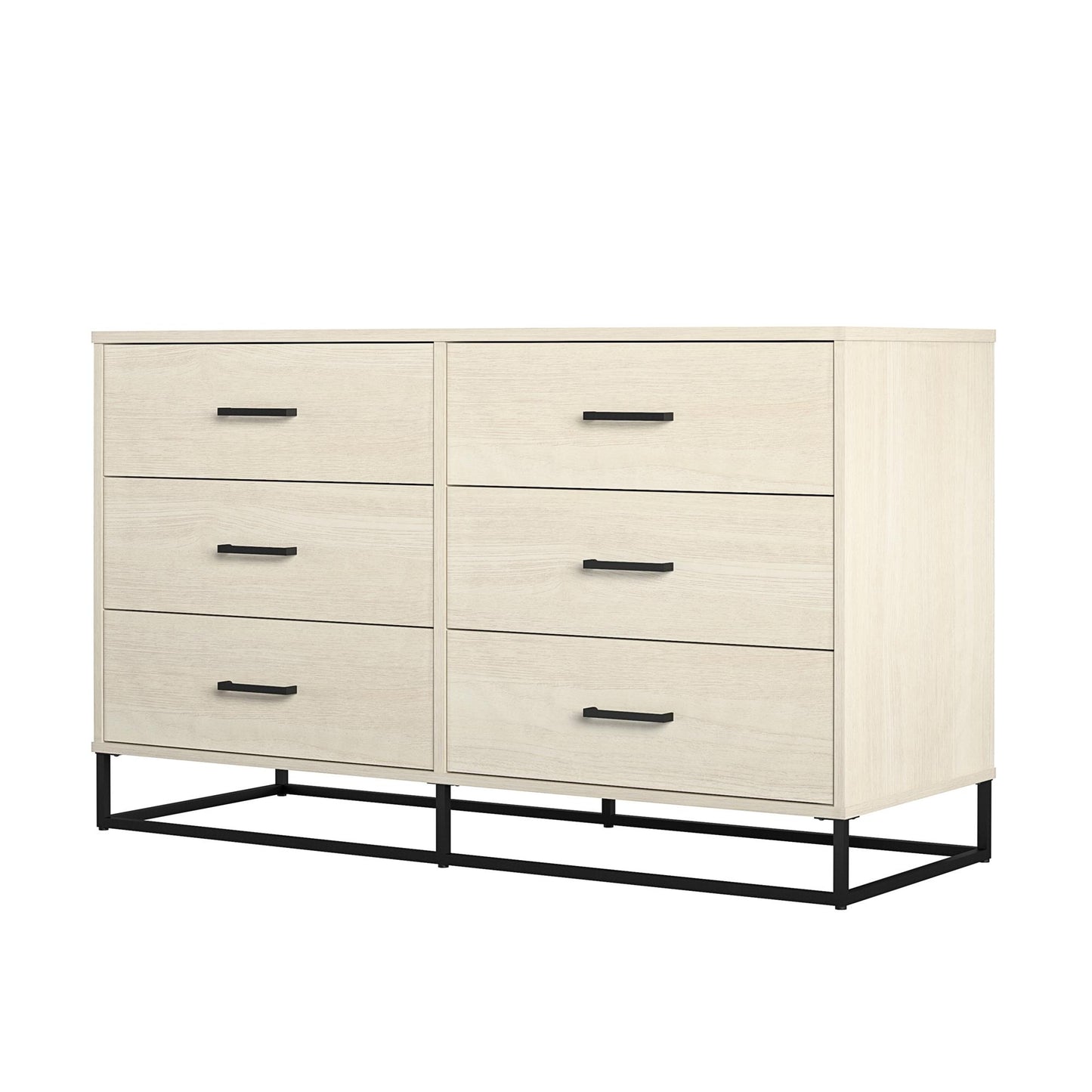 Kelly 6 Drawer Dresser, Ivory Oak - Ivory Oak