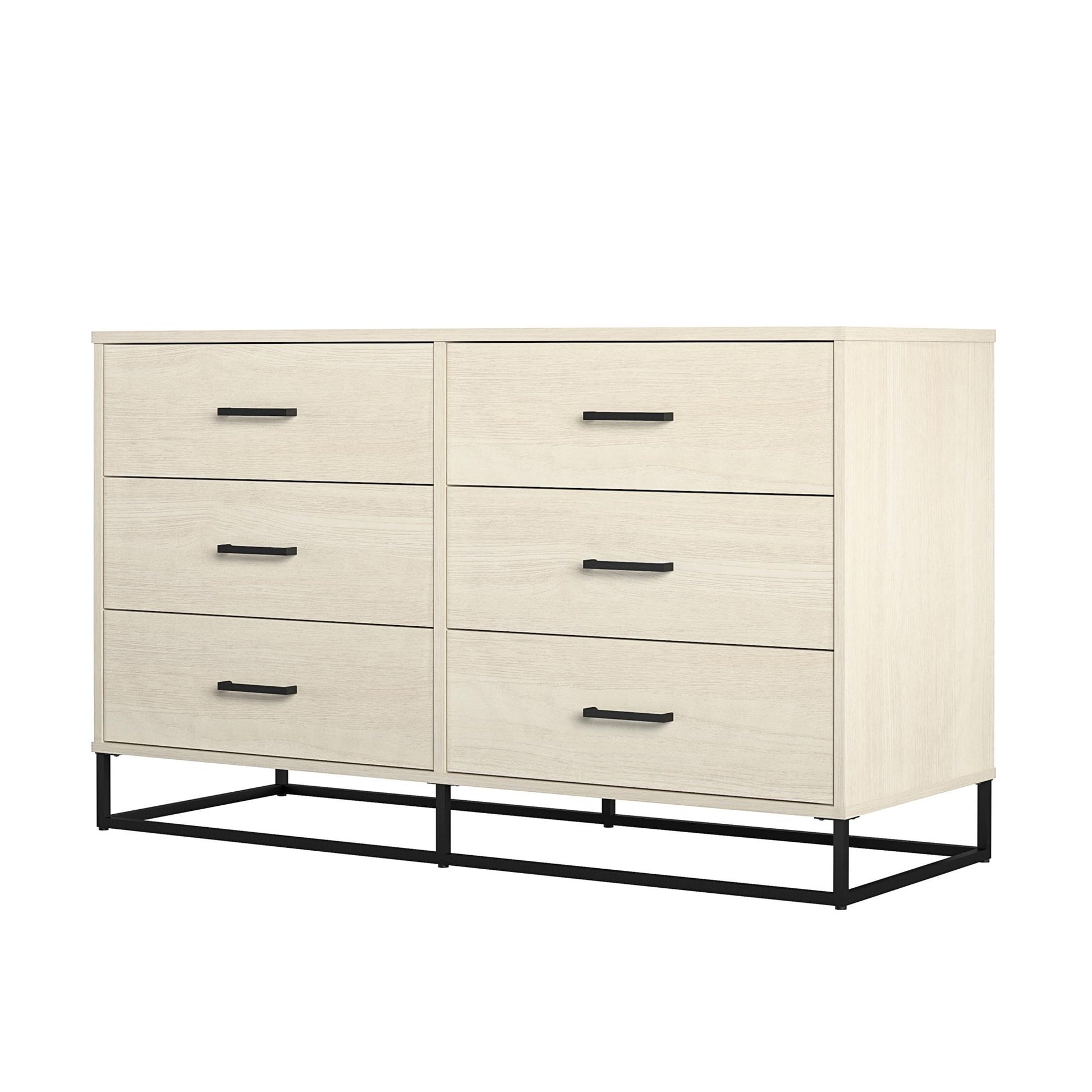 Kelly 6 Drawer Dresser, Ivory Oak - Ivory Oak