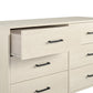 Kelly 6 Drawer Dresser, Ivory Oak - Ivory Oak