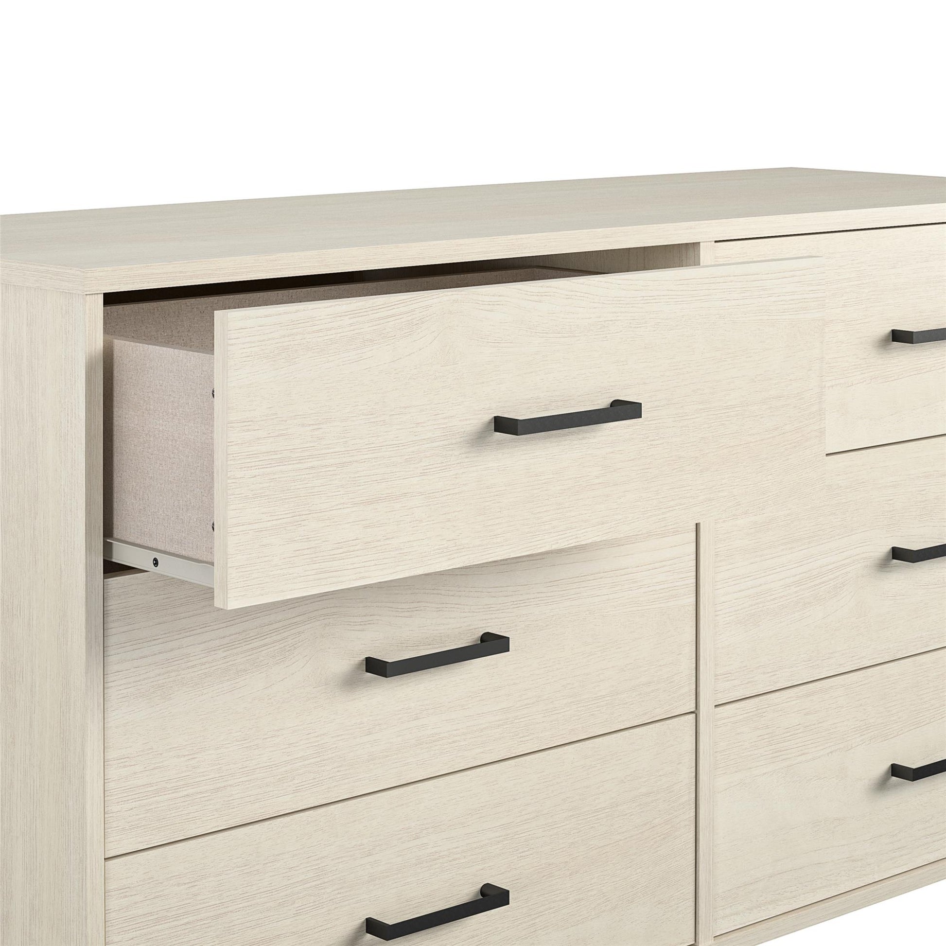 Kelly 6 Drawer Dresser, Ivory Oak - Ivory Oak