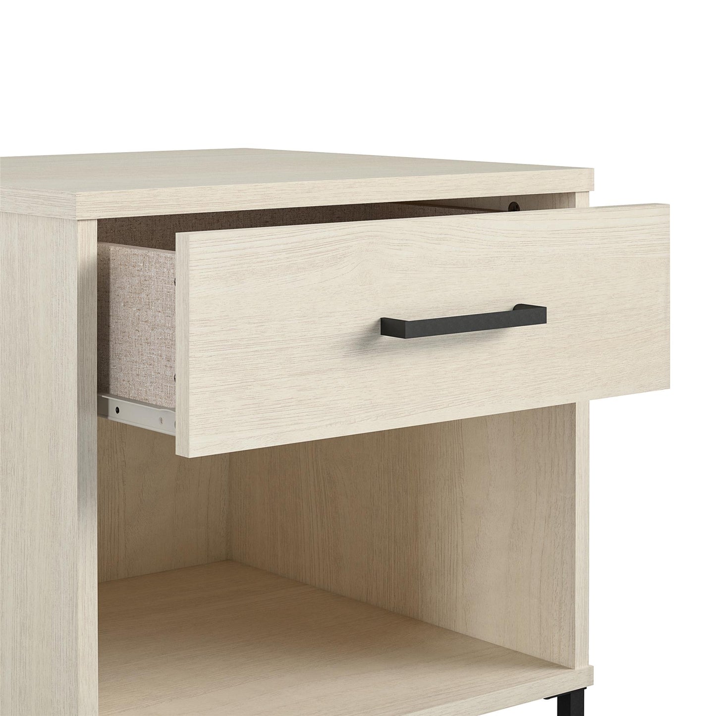 Kelly Nightstand, Ivory Oak - Ivory Oak