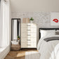 Kelly 5 Drawer Dresser, Ivory Oak - Ivory Oak