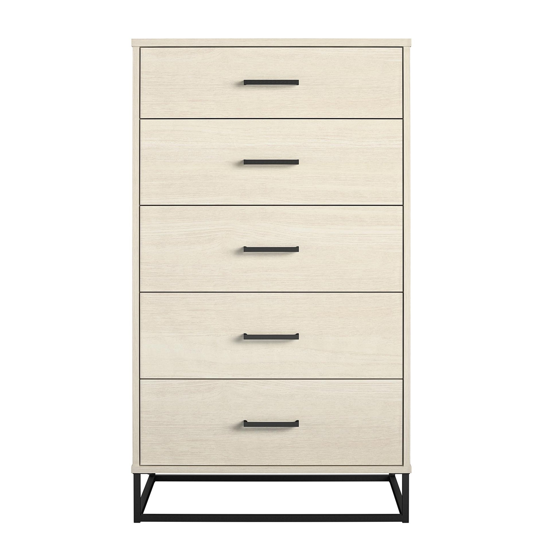 Kelly 5 Drawer Dresser, Ivory Oak - Ivory Oak