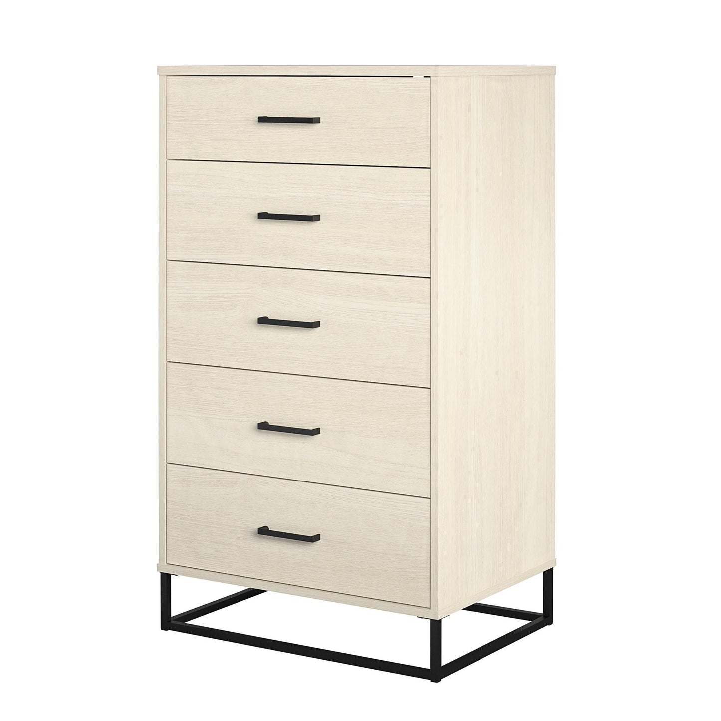 Kelly 5 Drawer Dresser, Ivory Oak - Ivory Oak