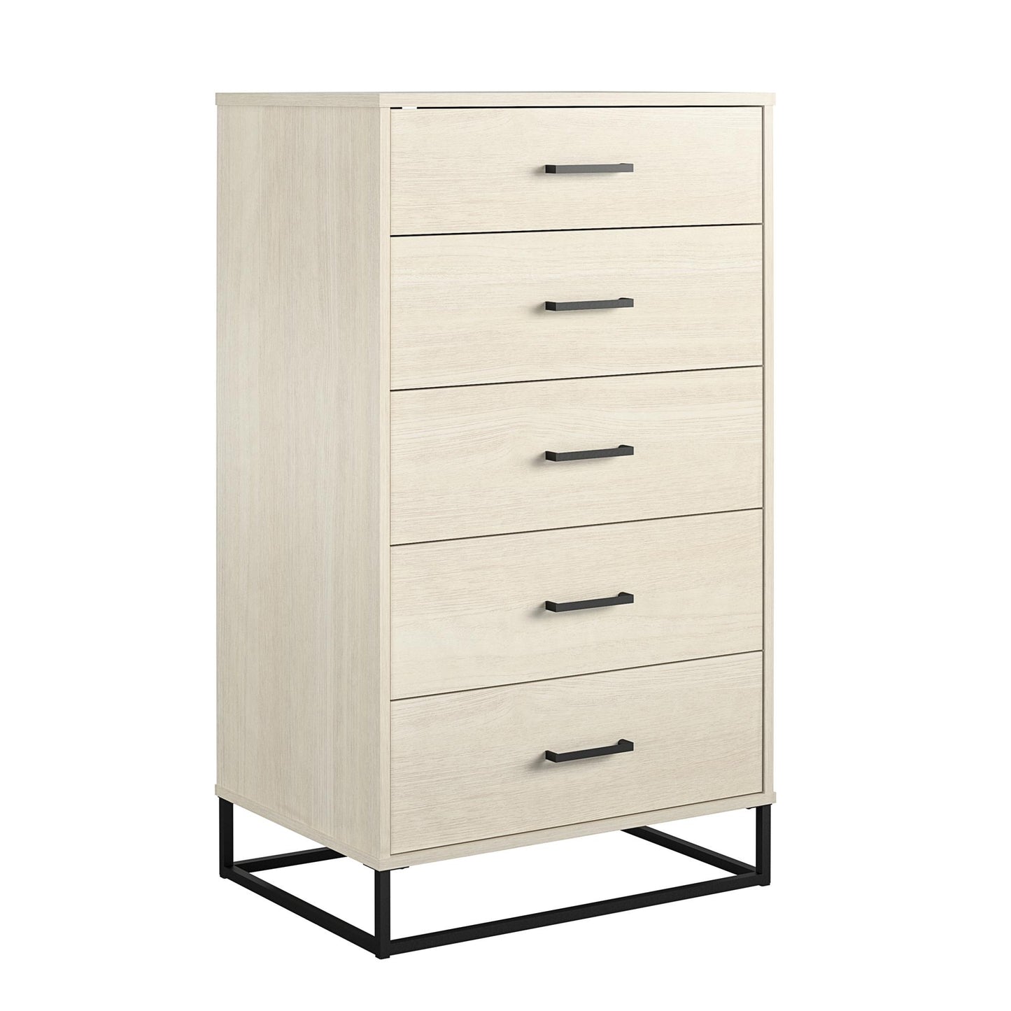 Kelly 5 Drawer Dresser, Ivory Oak - Ivory Oak