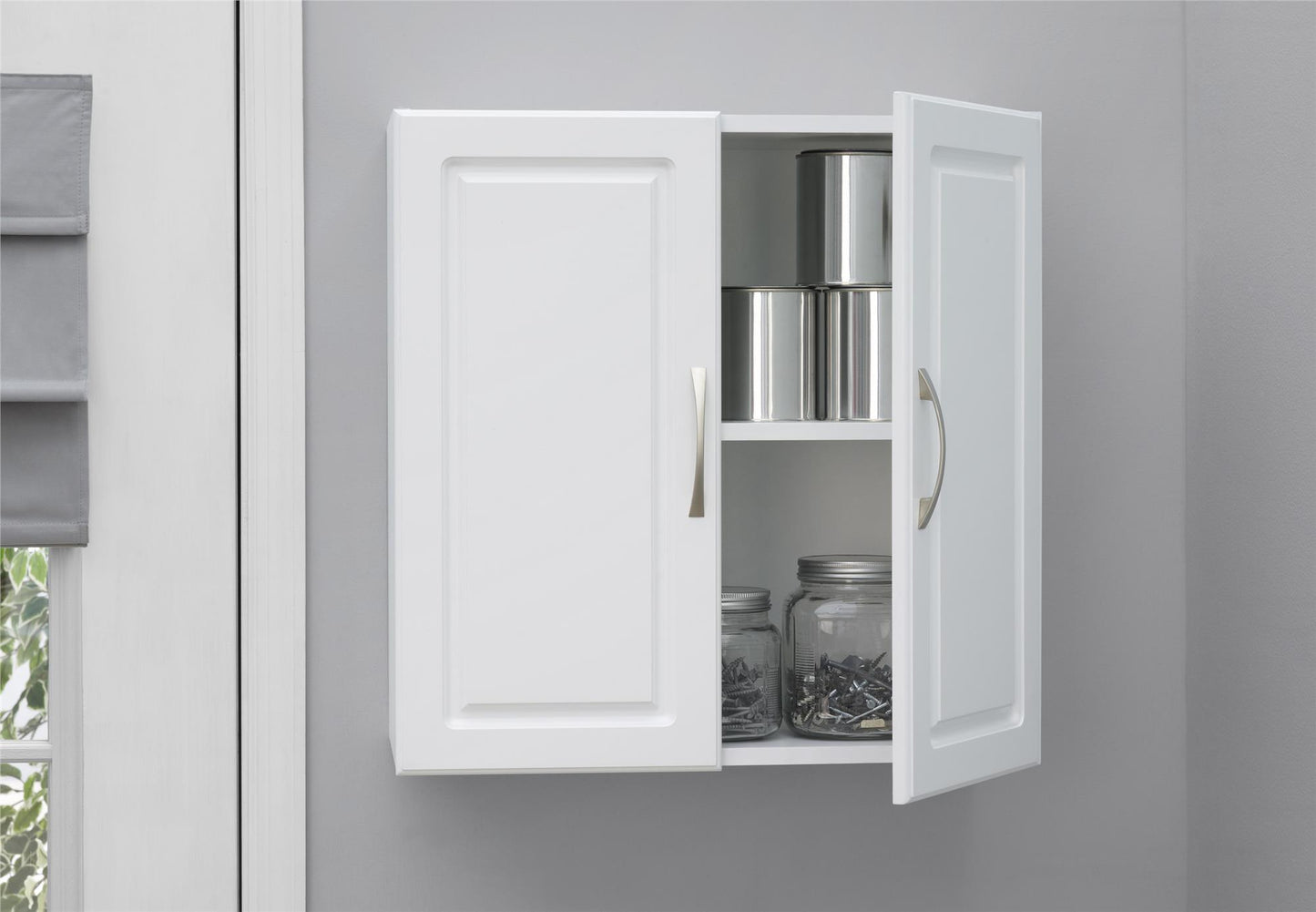 Kendall 24 Inch Multipurpose 2 Door Wall Cabinet - White