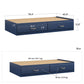 Sierra Ridge Mesa Bed with 2 Large Storage Drawers and Rope Pulls - Blue - Twin