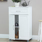 Kendall 24 Inch Multipurpose 2 Door Base Storage Cabinet with Drawer - White