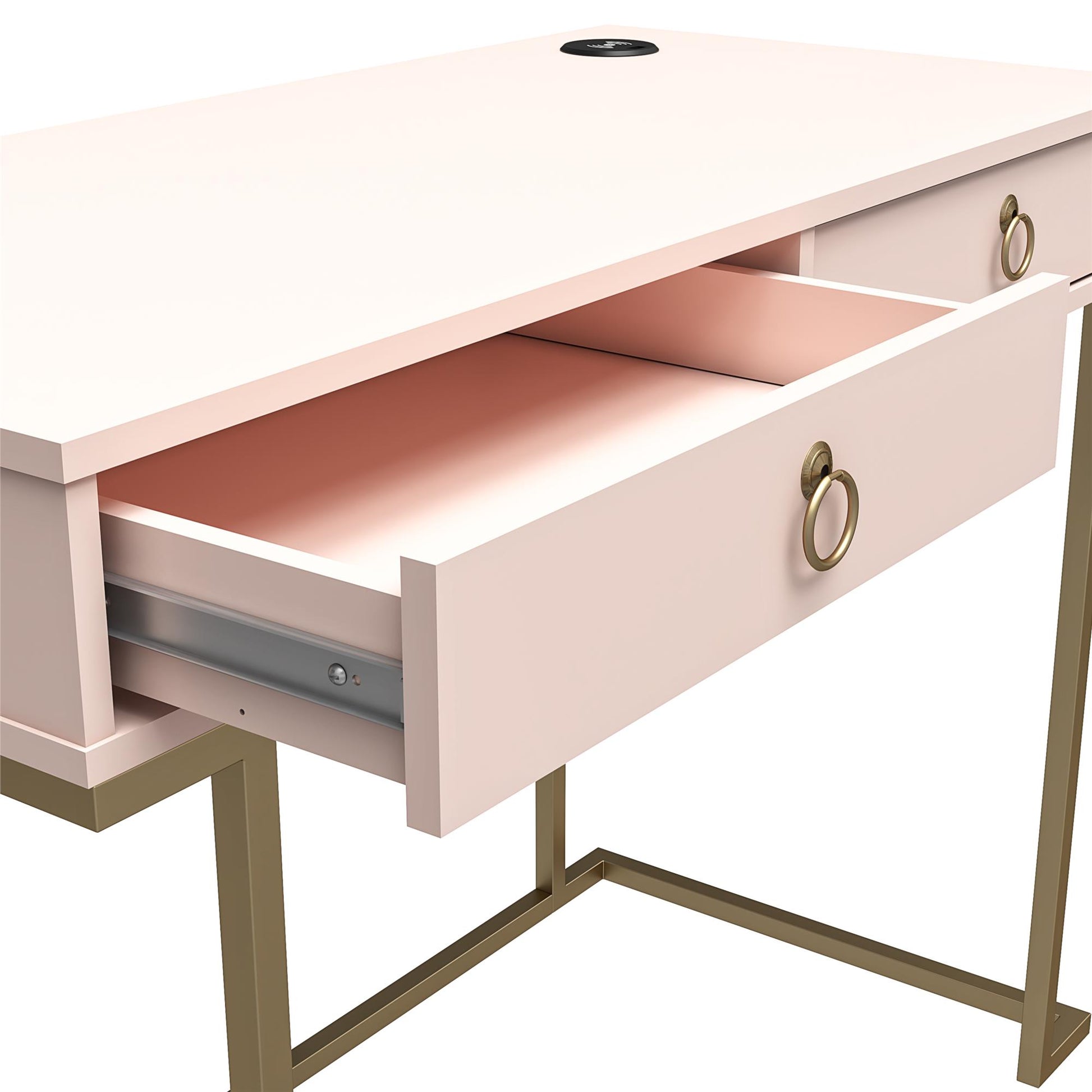 CosmoLiving by Cosmopolitan Camila Writing Desk, Pink - Pink